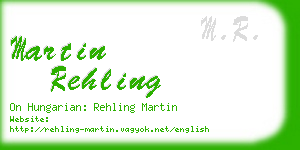 martin rehling business card